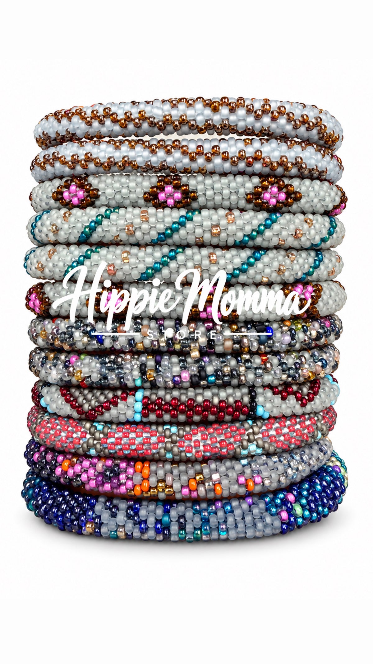 Stunning Beaded handmade Bracelets, set of 12-RANDOM Tone Color Combination.