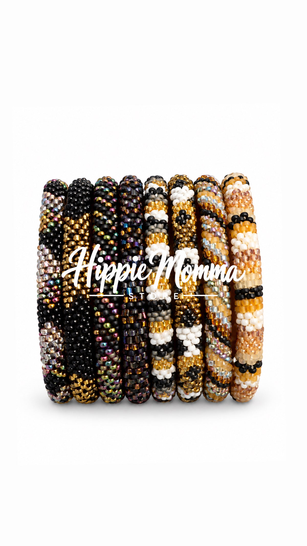 Stunning Beaded handmade Bracelets, set of 8