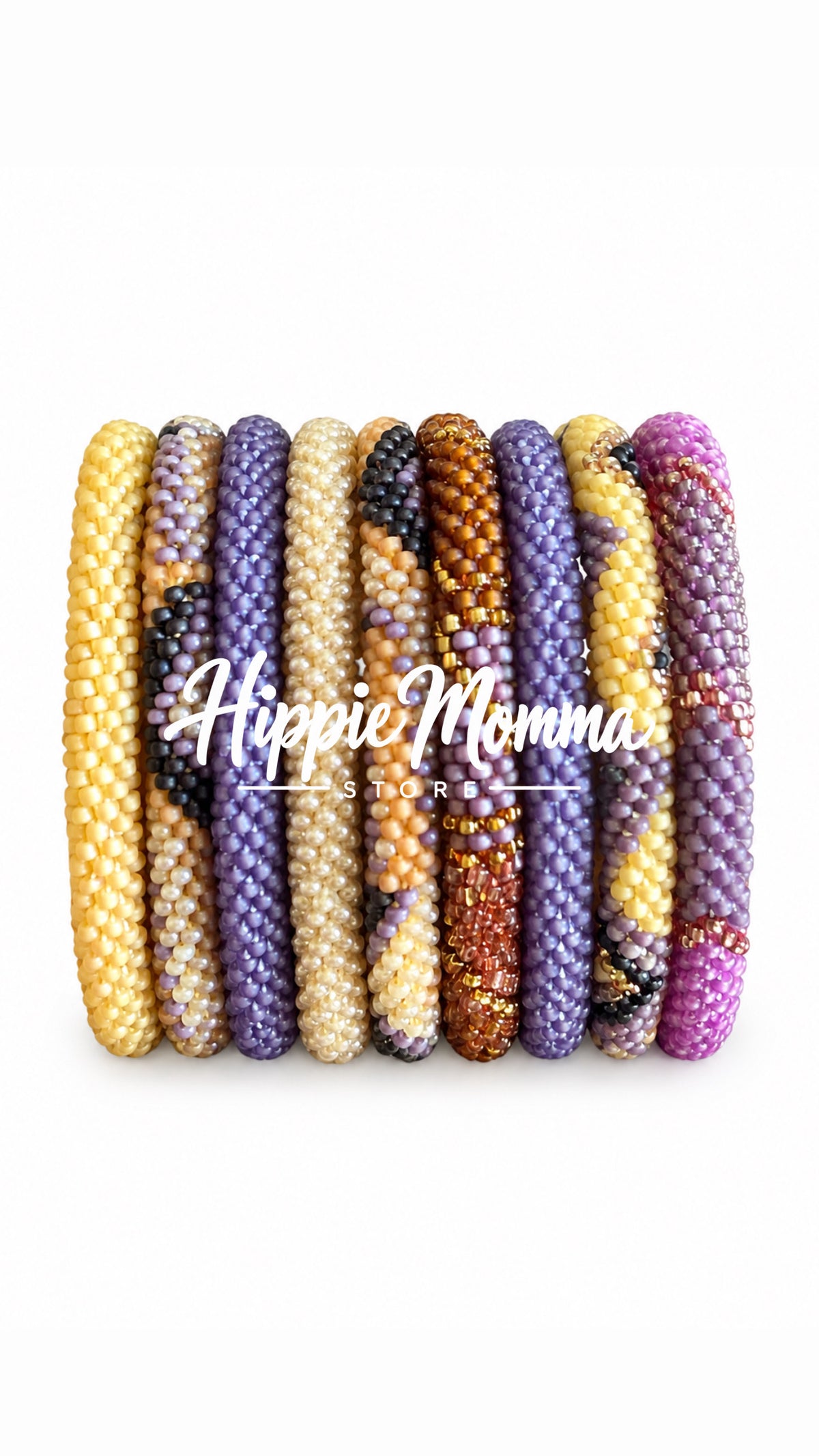 Stunning Beaded handmade Bracelets, set of 9 Combination