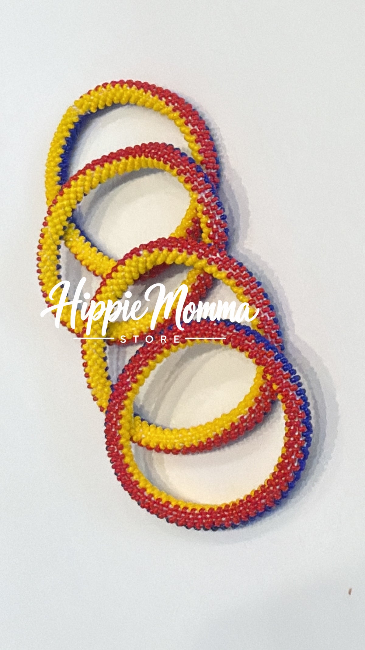 Tricolor Bracelet- handmade with LoVe - Red, gBlue, Yellow