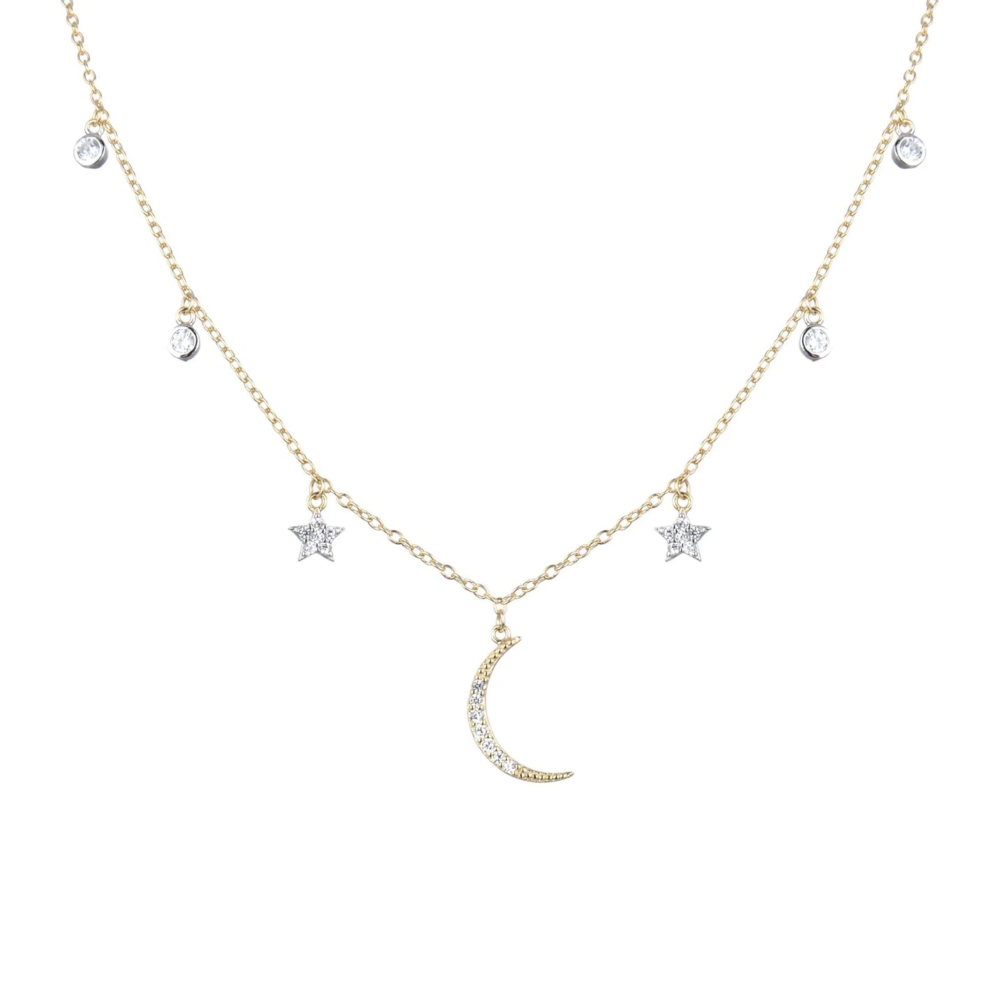 Half Moon Stars Necklace