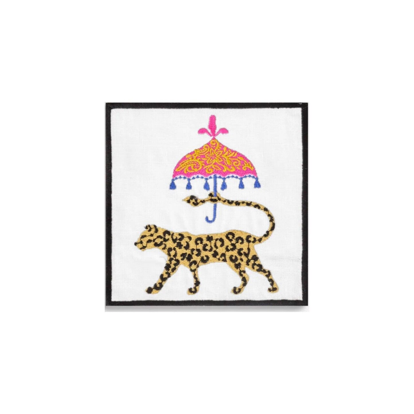 Linen Animal Pattern Party Napkins- set of 4