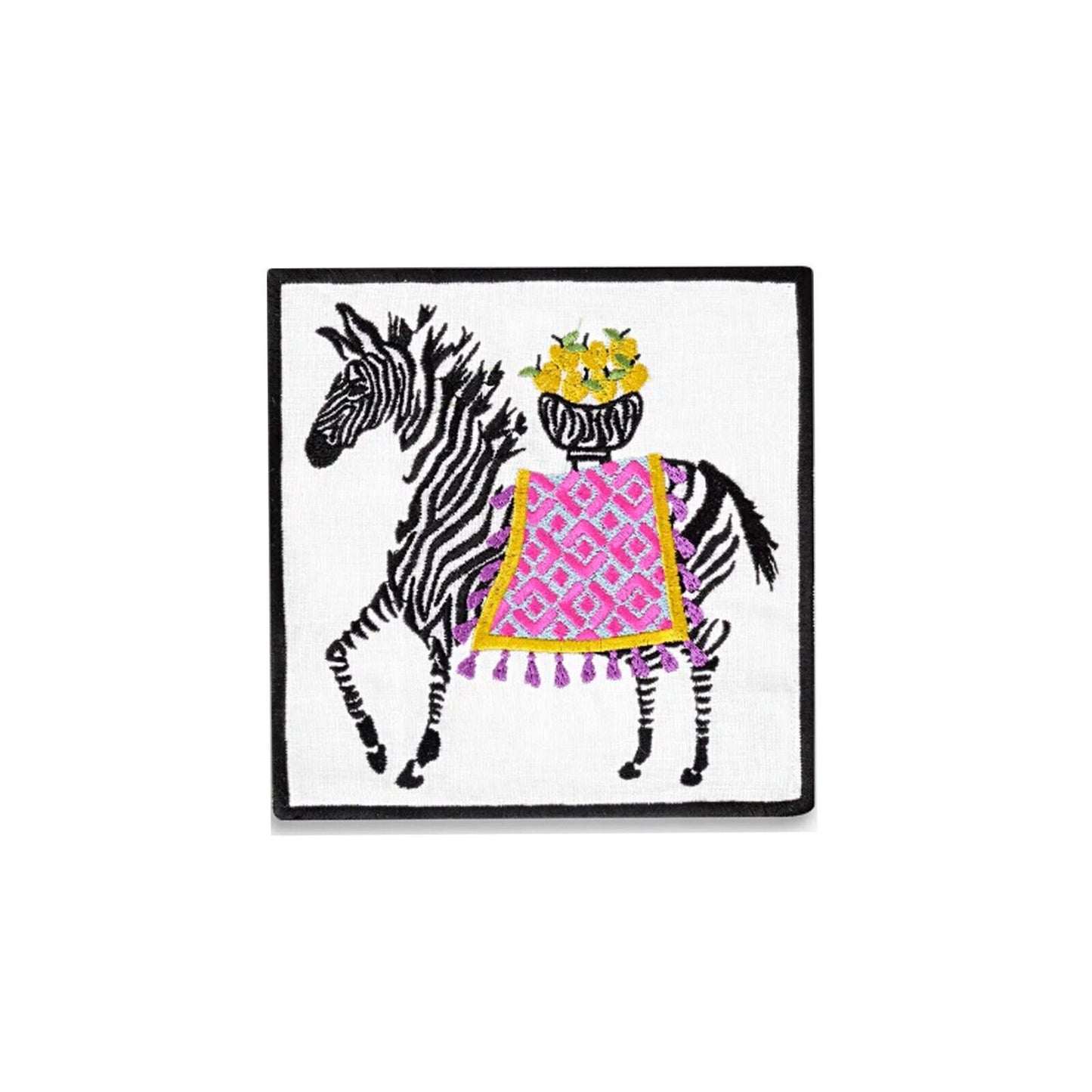 Linen Animal Pattern Party Napkins- set of 4