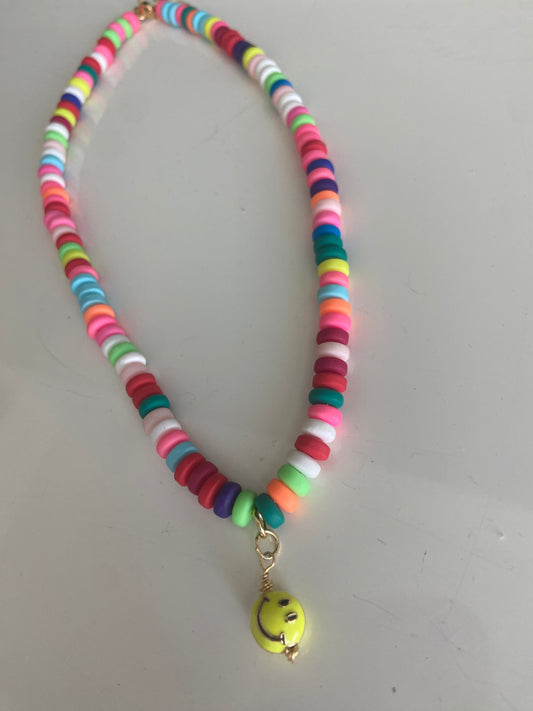 Rainbow HappyFace Necklace