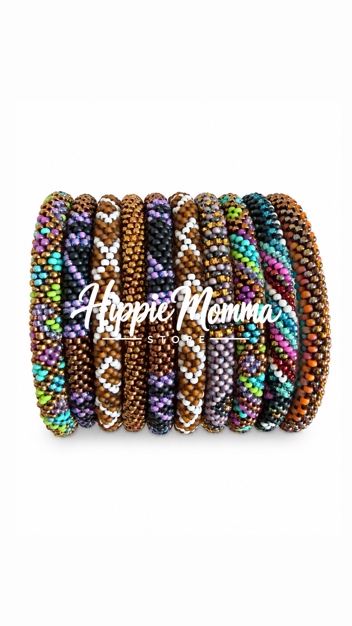 Stunning Beaded handmade Bracelets, set of 10 Earth Tone Color Combination
