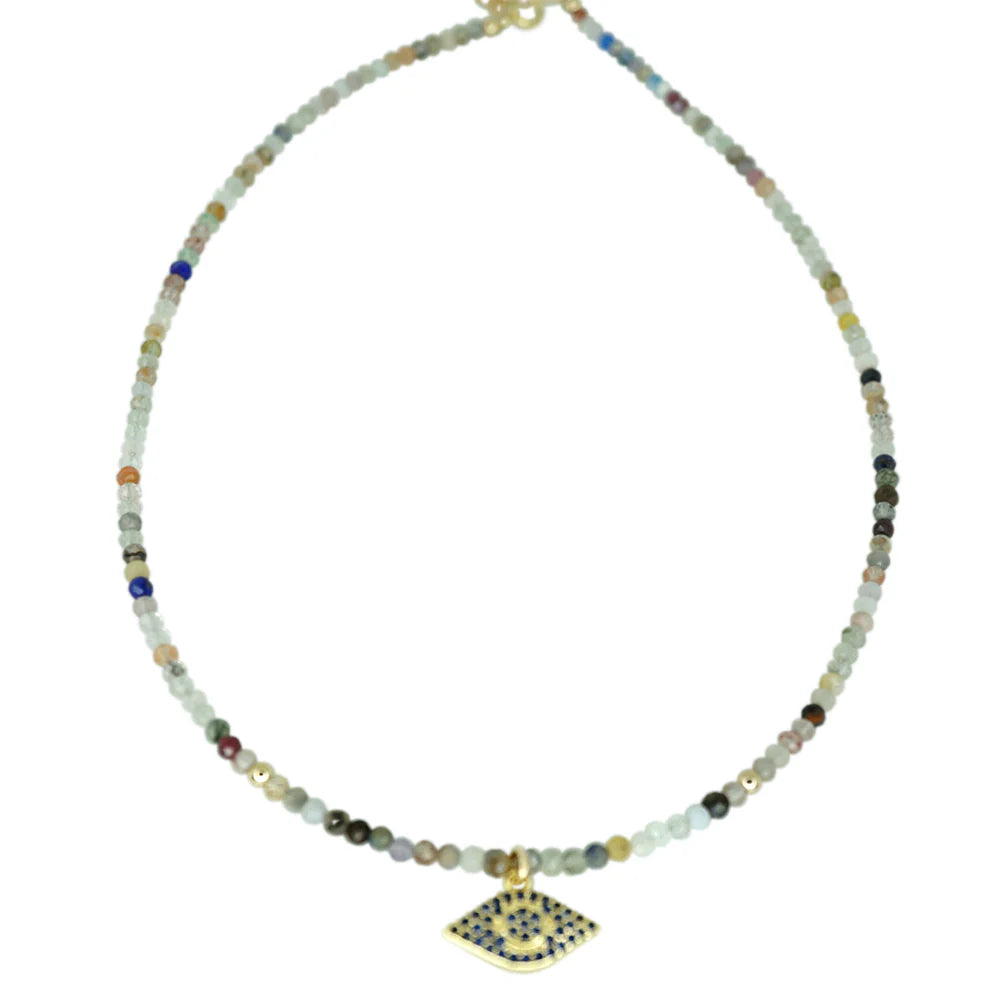 Multicolor Evil Eye Choker