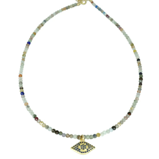 Multicolor Evil Eye Choker