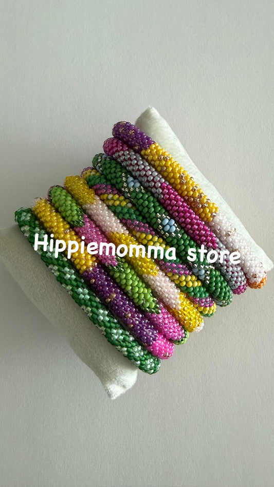 Stunning Beaded handmade Bracelets, set of 8