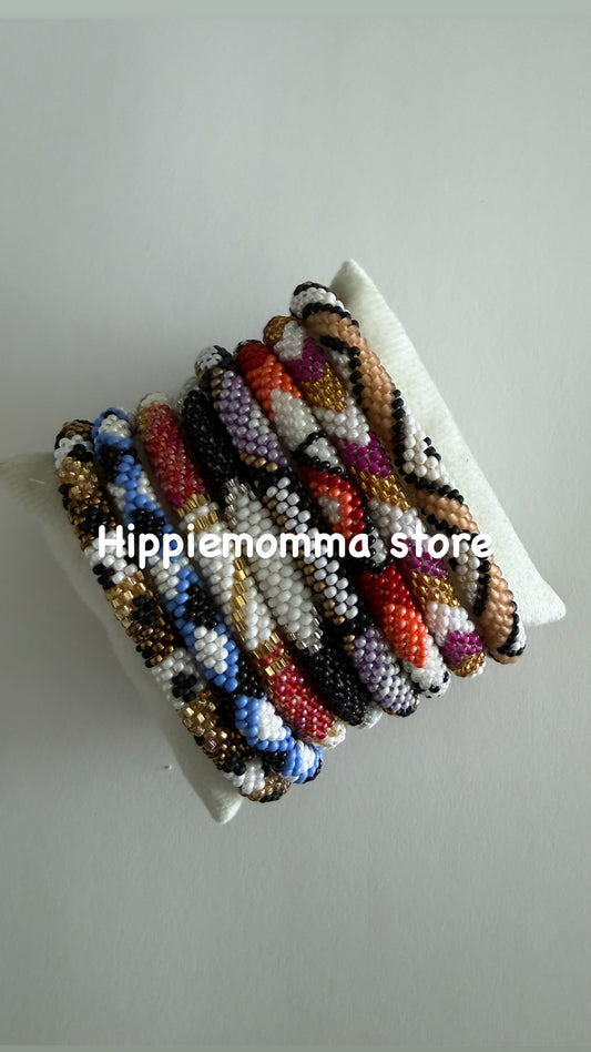 Stunning Beaded handmade Bracelets, set of 9