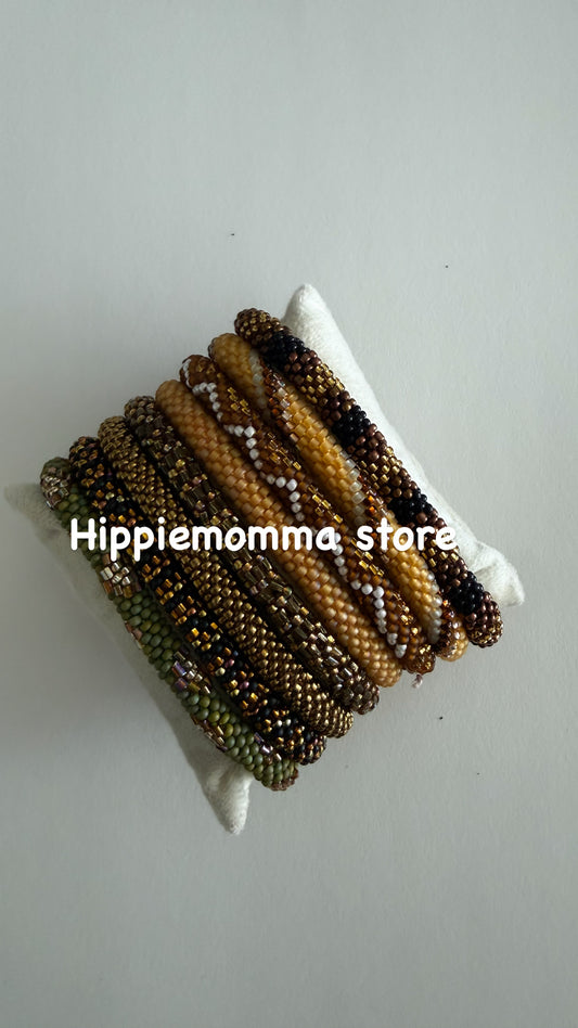 Stunning Beaded handmade Bracelets, set of 8