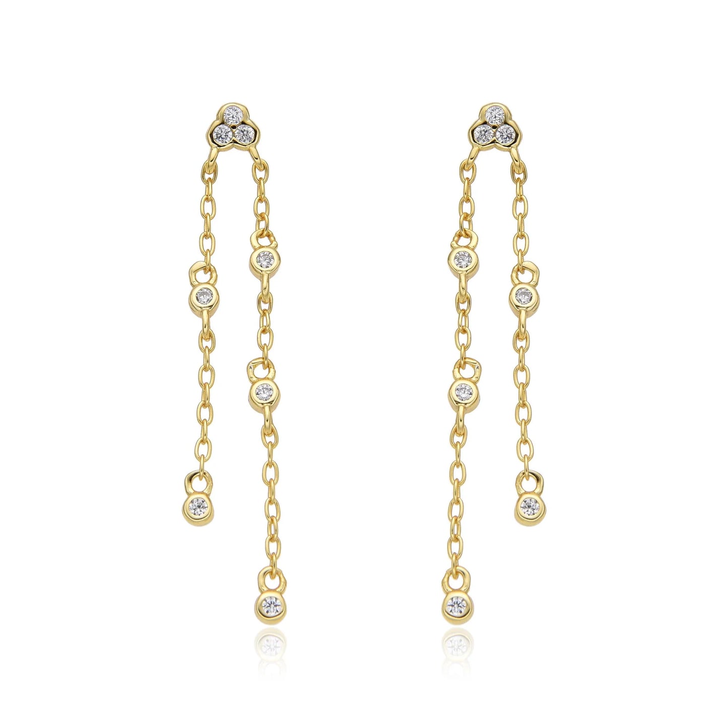 Cz long Chain Earings