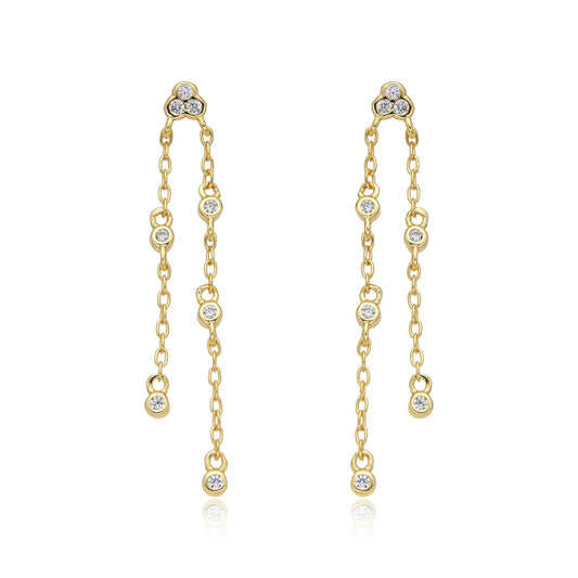 Cz long Chain Earings