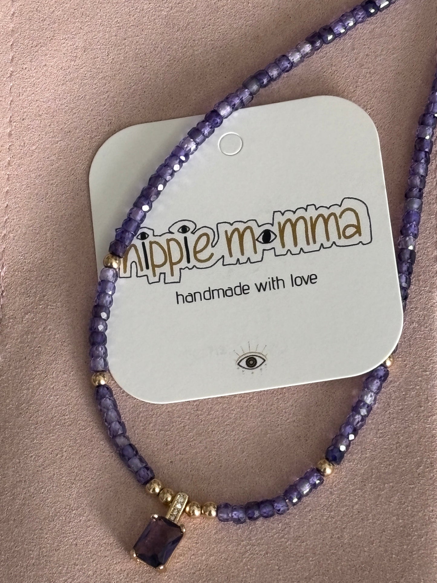 Beautiful Cubic Zirconia Amethyst Handmade Necklace