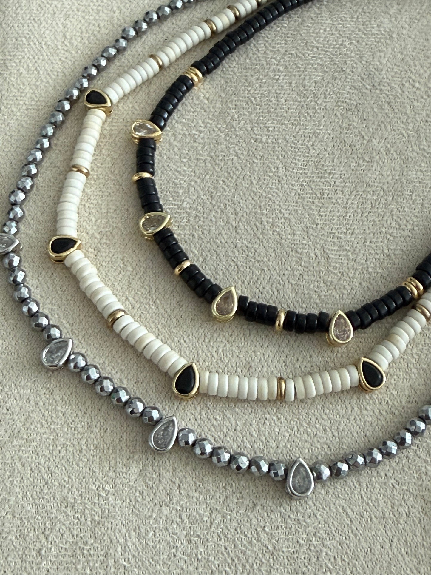 Miami Glow Hematite Necklace