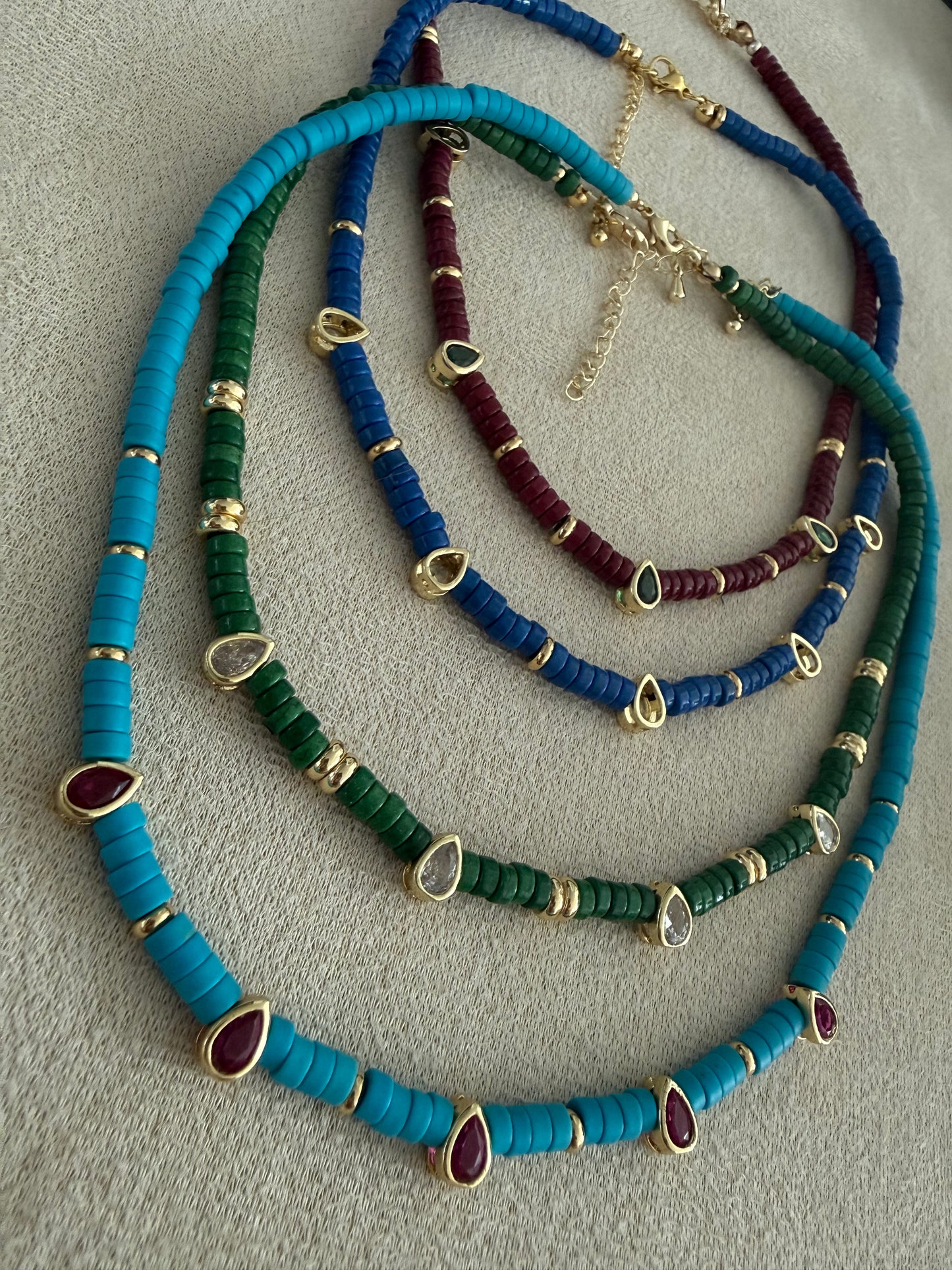 Miami Glow Hematite Necklace