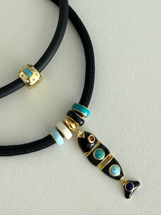 Handmade Rubber Fish Choker