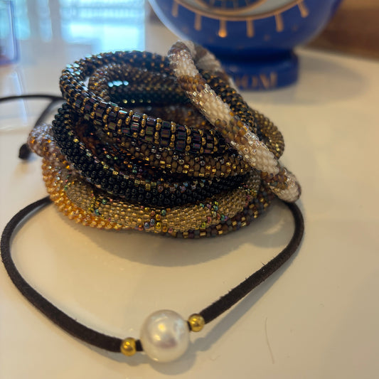 Handmade Boho Bracelets- Set of Hippie momma Jewelry